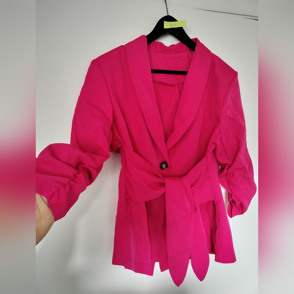 Blazer with bow tie
